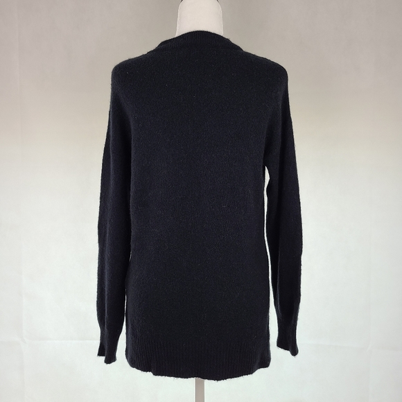 Madewell Bartlett V-Neck Pullover Sweater in Balck, Size S - Picture 5 of 7